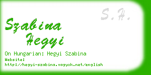 szabina hegyi business card